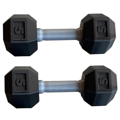 2 PCs Baby Dumbbell Toy, Hanteln für Baby Mini 1,8x4.7 in Silikon -Handgewichts -Lebezeuge für Fitness -Training lustige Sportspielzeug für Kleinkinder (schwarz) von Yoyakie