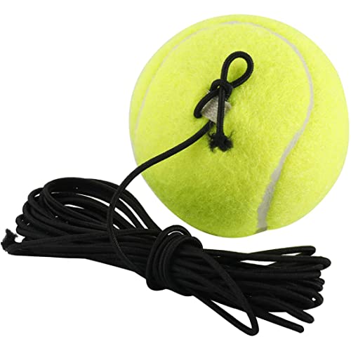 Yoyakie Tennis -Trainingskugel 4pcs Gelb Tennis Rebound Ball mit String für Anfänger -Einzelspieler -Übungsausrüstung Tennis Trainer Rebound Ball Rebound Ball von Yoyakie