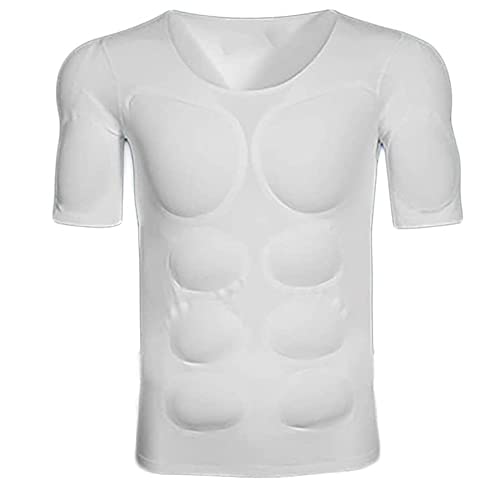 Ypnrd Body Shaper Nachahmung Muscle Shirt Fake Muscle Chest Six Pack Bauchmuskel Kompressions Gain Muscle Body Shaper,Weiß,XL Ypnrd Body Shaper Nachahmung Muscle Shirt Fake Muscle Chest Six Pack Bauchmuskel Kompressions Gain Muscle Body Shaper,Weiß,XL von Ypnrd