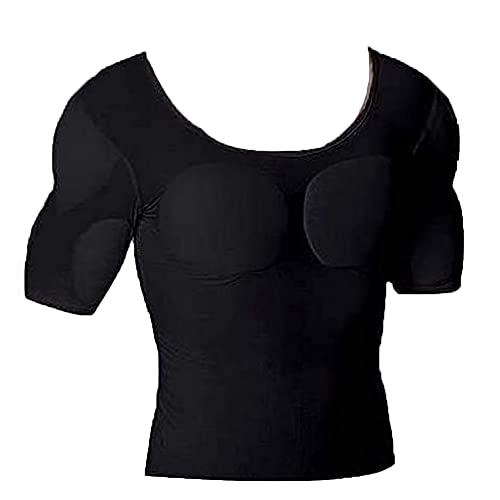 Ypnrd Falsch Brustmuskel T-Shirt Fälschung Brust Muskel Fake Chest Kurze Ärmel Gepolstertes Muskelhemd für Männer,Schwarz,M Ypnrd Falsch Brustmuskel T-Shirt Fälschung Brust Muskel Fake Chest Kurze Ärmel Gepolstertes Muskelhemd für Männer,Schwarz,M von Ypnrd