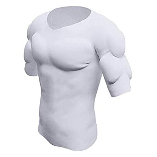 Ypnrd Falsch Brustmuskel T-Shirt Fälschung Brust Muskel Fake Chest Kurze Ärmel Gepolstertes Muskelhemd für Männer,Weiß,XL Ypnrd Falsch Brustmuskel T-Shirt Fälschung Brust Muskel Fake Chest Kurze Ärmel Gepolstertes Muskelhemd für Männer,Weiß,XL von Ypnrd
