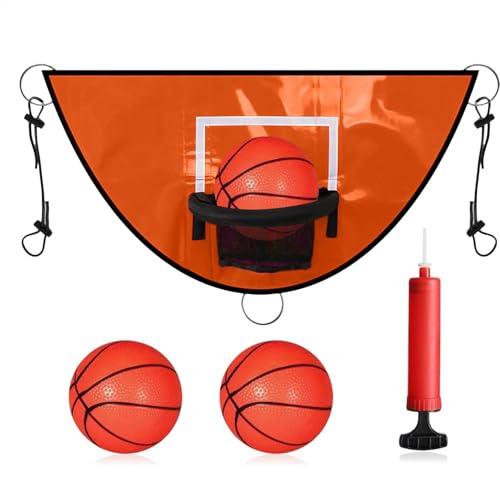 Outdoor Basketballkorb, Wasserdichter Trampolin Hoop, Übung Basketballkorb, Trampolin Basketball Set, Wasserdichte Basketbälle Hoops für Trampolin Zubehör Outdoor Verschleißfeste Basketbälle von Ysvnlmjy