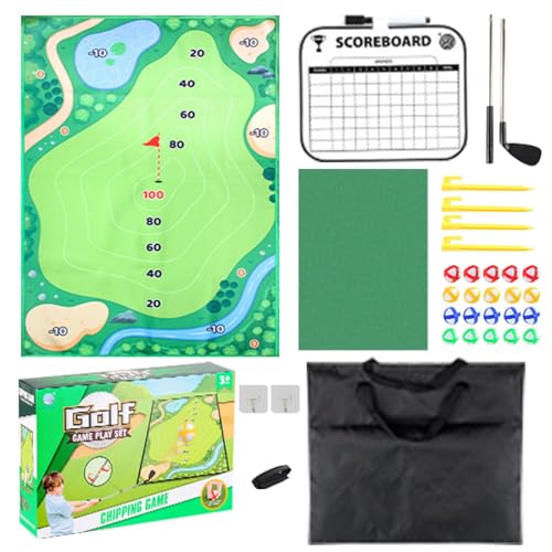 Übungs-Chipping-Matte | Golf-Trainingsset | Outdoor-Schlagmatte | Heimgolf-Set zur Verbesserung der Genauigkeit und Verwendung der gewebten Konstruktion Schlagmatte von Ysvnlmjy