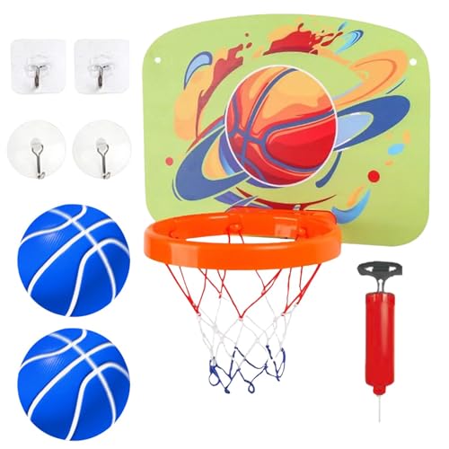 Wall Mount Hoops | Foldable Indoor Basketball | Kids Bedroom Hoop | Over The Door Hoop, Adjustable Basketball Setup, Indoor Sports Equipment, Light-Up Basketball Hoops, Small Hoop for Kids von Ysvnlmjy