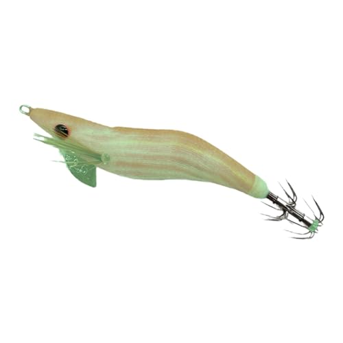 Glowing Squid Jig - Kleiner Oktopus-Köder | Tintenfisch Jighaken Fluoreszierende Angeln Tintenfisch Sleeve Squid Jig Köder, Salzwasserköder für Nachtangeln von Ysvnlmjy