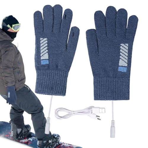 Ysvnlmjy Heated Gloves, Heated Ski Gloves, Soft Heating Warmer, Winter Gloves with Oft Heated Ski Glove for Men and Women with Heating Warmer for Cold Weather Outdoors von Ysvnlmjy