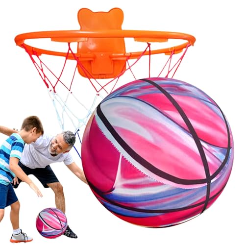 Ysvnlmjy Leiser Schaumstoff-Basketball | Leichter Indoor-Ball | dribbelnder Basketball | Schaumstoff-Trainingsball, leiser Springender Ball, Indoor-Basketballkorb, leises Basketball-Dribbeln von Ysvnlmjy