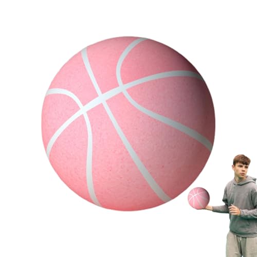 Ysvnlmjy Leiser Sprung-Basketball, Stressball, Basketball, leiser Dribbling-Basketball, Größe 7, quetschbarer Stressball, 24 cm, für Indoor-Übungen, verbessertes leises Dribbling-Erlebnis von Ysvnlmjy