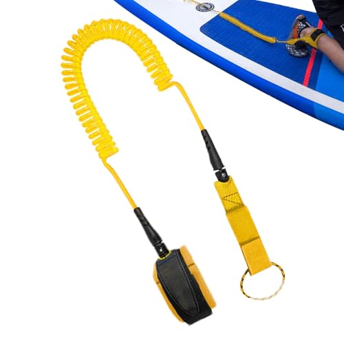 Ysvnlmjy Paddle Board Ankle Strap, Elastic Surfboard Leash, Coiled Surfboard Safety Leash, Elastic Surfboard Coiled Leash Designed for Safety and Comfort While Paddleboarding, Kayaking, or Surfing von Ysvnlmjy