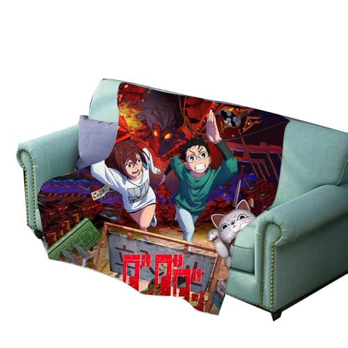 Dandadan Merch Unisex-Decke, 3D-Cartoon-Fleece-Decken, weiche, warme Bettwäsche für Bett, Couch (Stil 3, XXL-150 x 220 cm) von YtwkqyDs