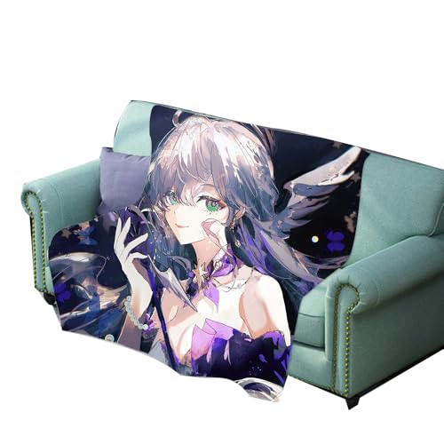 Robin Honkai Star Rail weiche, bequeme Decke, 3D-Fallai-Fleecedecke, Bettwäsche für Bett, Couch (Stil 1, XL - 150 x 20 cm) von YtwkqyDs