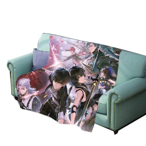 Wuthering Waves Merch 3D-Decke, weiche, warme Mikrofaser, Sportbettwäsche für Bett, Couch (Stil 1, XL - 150 x 20 cm) von YtwkqyDs