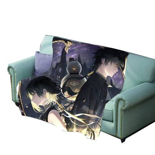 Wuthering Waves Merch 3D-Decke, weiche, warme Mikrofaser, Sportbettwäsche für Bett, Couch (Stil 2, S-130 x 150 cm) von YtwkqyDs