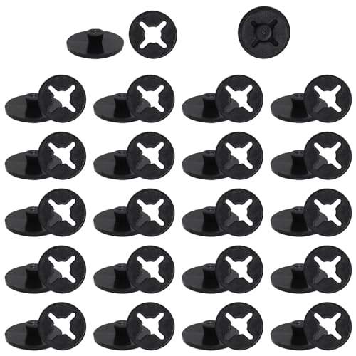 YuGtcen Race Bib Clips für Läufer, Race Bib Holder Running Bib Clips Race Number Buckle Fixing System for Field Events Marathon Triathlon (22, Black) von YuGtcen