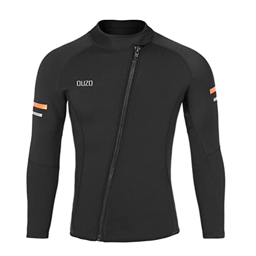 YuanDiann Herren 1,5 mm Neoprenanzug Jacke Sonnenschutz Neopren Tauchanzug Top Schnorcheln Surf Stretch Frontreißverschluss Langarm Bequeme Badeanzüge Schwarz XL YuanDiann Herren 1,5 mm Neoprenanzug Jacke Sonnenschutz Neopren Tauchanzug Top Schnorcheln Surf Stretch Frontreißverschluss Langarm Bequeme Badeanzüge Schwarz XL von YuanDiann
