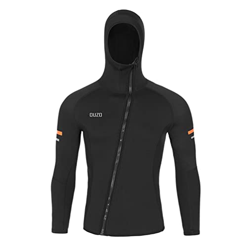 YuanDiann Herren 1,5 mm Neoprenanzug Jacke mit Kapuze Sonnenschutz Neopren Tauchanzug Top Schnorcheln Surfen Stretch Frontreißverschluss Langarm Badeanzüge Schwarz M YuanDiann Herren 1,5 mm Neoprenanzug Jacke mit Kapuze Sonnenschutz Neopren Tauchanzug Top Schnorcheln Surfen Stretch Frontreißverschluss Langarm Badeanzüge Schwarz M von YuanDiann