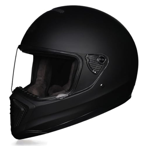 Erwachsener Motorradhelm Integrierter Helm DOT/ECE-Zugelassener Cool Racing Motorrad Rennhelm Mit Sonnenblende Männer Und Frauen Vollvisierhelm Für Alle Jahreszeiten 4,XL:61-62CM von YuanLiang