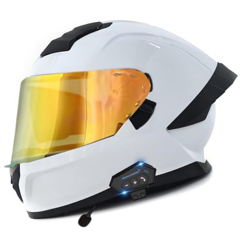 Motorradhelm Integralhelm DOT/ECE Zertifiziert Vollvisierhelm Rollerhelm Sturzhelm Mit Doppelvisier Multifunktional Motocross Helm Für Erwachsene Frauen Männer 2,M:57-58CM von YuanLiang