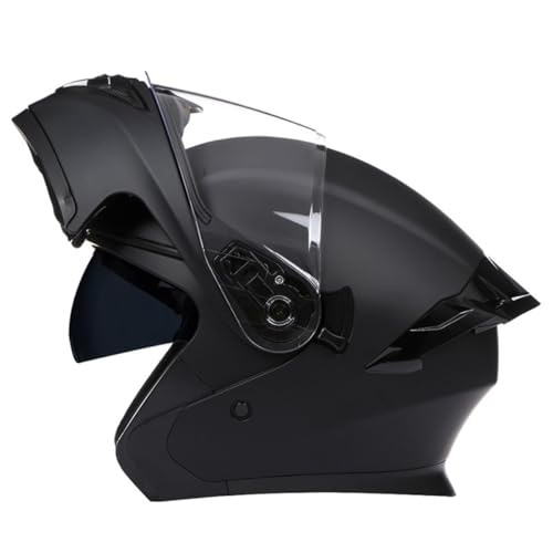 Motorradhelm Integrierter Klapphelm DOT/ECE Zertifiziert Integrierter Helm Motocross Helm Für Männer Und Frauen Mit Doppelvisier Vollvisierhelm Motorrad Schutzhelm 5,L:59-60CM von YuanLiang