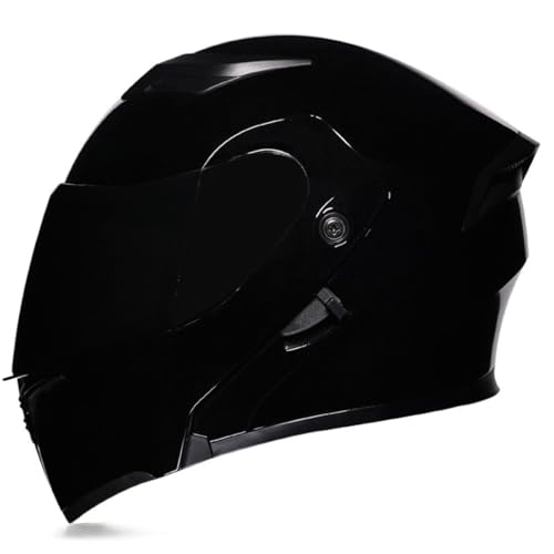 Motorradhelm Klapphelm Integralhelm Doppelvisier Mopedhelm Racing Helm Für Erwachsene Männer Frauen DOT/ECE Zertifiziert Flip Vollvisierhelm Roller Helm Sturzhelm Damen Herren 4,XL:61-62CM von YuanLiang