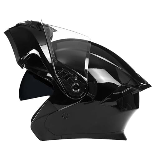 Motorradhelm Klapphelm Motorrad Integralhelm Für Damen Herren Mit Doppelvisier Motocross Helm Rennhelm DOT/ECE Zertifiziert Erwachsene Flip Vollvisierhelm Sturzhelm 2,L:59-60CM von YuanLiang