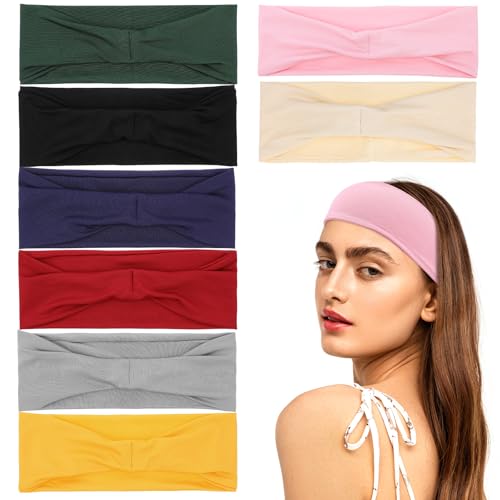 Yuanchu 8 Stück Damen Haarband,Sport Stirnbänder Breites Stirnband Schweiß Wicking Haarbänder Elastische Hair Band Bunt Haarreifen Sommer Haarschmuck für Übung Workout Yoga Frauen Mädchen Yuanchu 8 Stück Damen Haarband,Sport Stirnbänder Breites Stirnband Schweiß Wicking Haarbänder Elastische Hair Band Bunt Haarreifen Sommer Haarschmuck für Übung Workout Yoga Frauen Mädchen von Yuanchu