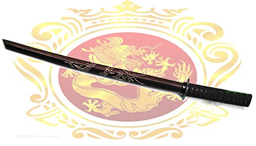 Bokken Holz Übungs Schwert mit Drache-Motive Dunkelbraun 99 cm Bokken Holz Übungs Schwert mit Drache-Motive Dunkelbraun 99 cm von Yudu