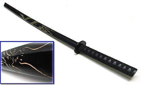 Bokken Holz Übungs - Schwert Drache geschnizt schwarz (80cm) Bokken Holz Übungs - Schwert Drache geschnizt schwarz (80cm) von Yudu
