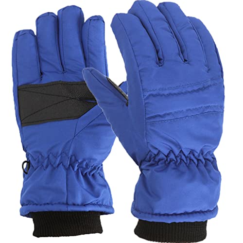 YueYue Skihandschuhe Kinder Unisex Wasserdicht Winddichte Winterhandschuhe Warm Sporthandschuhe Skifahren Snowboard Handschuhe für Outdoor Sport in Winter Schneehandschuhe(Blue, L) von YueYue