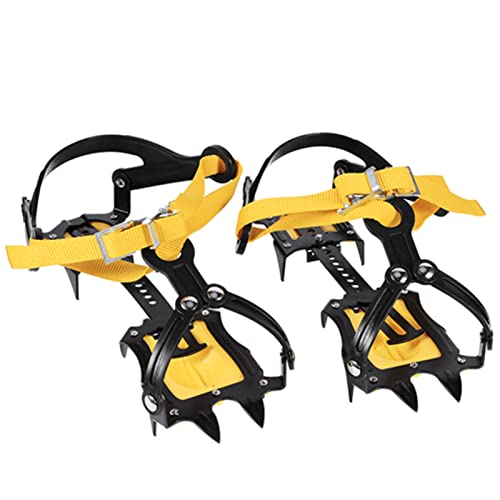 Yuecoom 1Paar Steigeisen Für Wanderschuhe, 10-Zähne-Steigeisen Mit Riemenbindung, Eisgriffe, rutschfeste Stollen, Stabilisatoren, Eisstollen Zum Wandern Und Klettern Yuecoom 1Paar Steigeisen Für Wanderschuhe, 10-Zähne-Steigeisen Mit Riemenbindung, Eisgriffe, rutschfeste Stollen, Stabilisatoren, Eisstollen Zum Wandern Und Klettern von Yuecoom