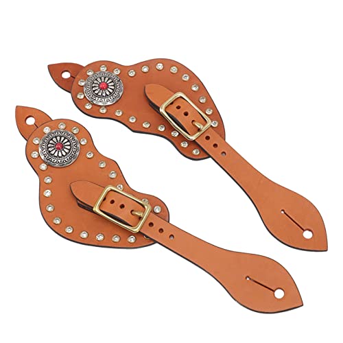 Yuecoom 1 Paar Sporenriemen, Sporenledergürtel Im Western-Stil Für Erwachsene Mit Schnalle Für Das Pferdetraining Yuecoom 1 Paar Sporenriemen, Sporenledergürtel Im Western-Stil Für Erwachsene Mit Schnalle Für Das Pferdetraining von Yuecoom