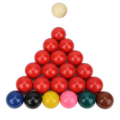 Yuecoom 22-teiliges Snooker-Kugel-Set, Billard-Kugel-Set, 52,2 mm/2,1 Zoll Snooker-Billard-Billardtisch-Kugel-Set für Heimspiele, Harz-Kalk-Pulver-Pigment von Yuecoom
