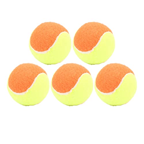 Yuecoom 5 Stück 6 cm Gummi-Tennisbälle, Elastische Squashbälle, Druckentlastungsbälle Für Tennisbälle Für Haustiere, Kleine Tennisbälle Für Hunde, Training Und Unterhaltung(orange) von Yuecoom