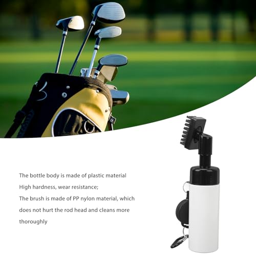 Yuecoom Golfschläger-Reinigungsbürste, 160 Ml, Abnehmbare Golf-Wasserbürste, Golfschläger-Reinigungsset Mit Einziehbarer Seilschnalle(Weiß) von Yuecoom
