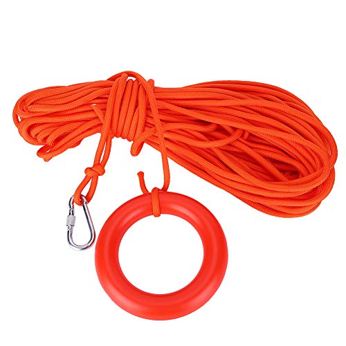 Rettungsseil, 8mm Nylon, schwimmend, lebensrettender Draht, Schnorcheln, Sicherheitsboot, Tauchen, Schwimmen, Rettungsleine mit schwimmfähiger Schlaufe von Yuecoom