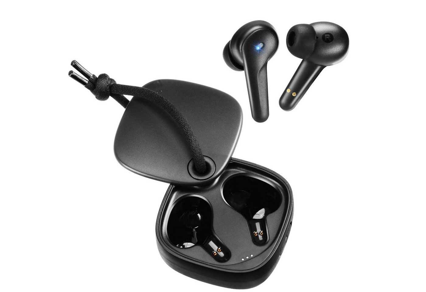 Yuede Bluetooth Kopfhörer, Kabellose Bluetooth 5.3 HiFi Stereo In-Ear-Kopfhörer (mit Schlüsselband, 24H Akkulaufzeit, IPX5 Wasserdicht Headphones, Ideal für Arbeit, Studium und Sport) von Yuede