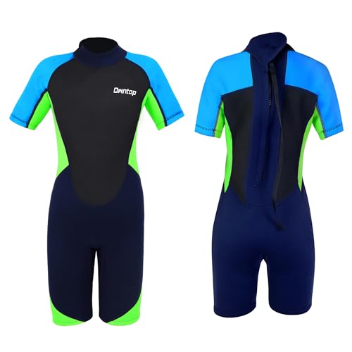 Yueta Kinder Neoprenanzug-2.5mm Neopren Shorty Neoprenanzug Teenager Einteilig UV-Schutz 50+ Badeanzug zum Tauchen, Schwimmen, Surfen (Blau, S) Yueta Kinder Neoprenanzug-2.5mm Neopren Shorty Neoprenanzug Teenager Einteilig UV-Schutz 50+ Badeanzug zum Tauchen, Schwimmen, Surfen (Blau, S) von Yueta