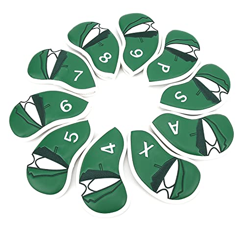 10 Stück Golfschläger-Kopfhüllen, 6,5 X 3,9 Zoll Golfball-Eisen-Schutzhülle, wasserdichte Schlägerkopfhülle, Golf-Zubehör, Passend Für Alle Marken von Yuezhongoo
