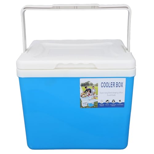 Kleiner Kühler, Kühlbox 10L EPS, hocheffizient mit Griff, isolierter Kühler für Camping, Picknick, Angeln, gewerbliche Nutzung (Blau) von Yuezhongoo