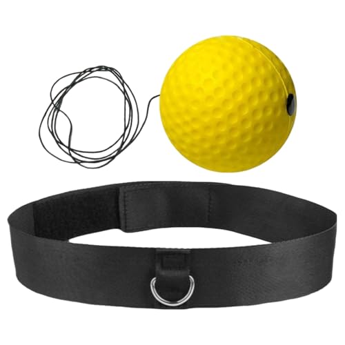 Boxen Reflexball, 2 Stück Boxbälle Mit Kopfband, Kopfmontierter Box-Speedball, Reaktionsball Boxing Equipment Für Trainingsgerät Für Anfänger, Fitness-Reflexball Für Reisen Und Fitnessstudio von Yugugomo