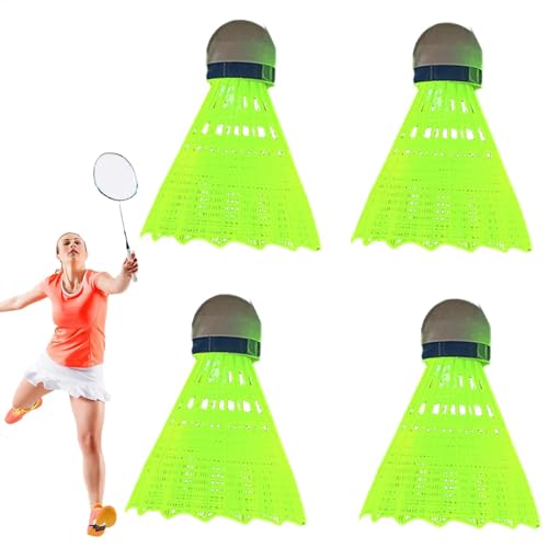 Yugugomo Badminton zum Leuchten bringen - Stabiler Badmintonball mit Beleuchtung,Elastisches Badminton für Outdoor-Indoor-Courts, Hinterhöfe, Familienspielabende, Glow Badminton von Yugugomo