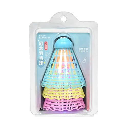 Yugugomo Led Badminton Bälle, 6 Stücke Federbälle, Federball Leuchtend 2 Set, Farbenfrohe Hochelastische Badminton-Nylonbälle Für Gartenspiele, Outdoor- Und Indoor-Sportspielzeug von Yugugomo