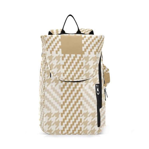 Yuiboo Tennis-Rucksack für Damen und Herren, groß, robust, Schottland, modisch, Beige, 2 Schläger, gepolsterte Tennisschlägerhülle für Männer und Frauen, Tennis, Sport von Yuiboo