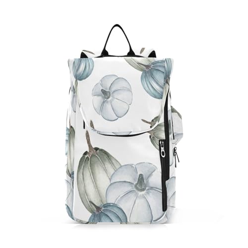 Yuiboo Tennis-Rucksack für Erwachsene, wasserdicht, Herbst, Aquarell, blaue Kürbisse, Erntedankfest, 2 Tennisschläger, gepolsterter Rucksack für Tennis, Badminton, Pickleball von Yuiboo