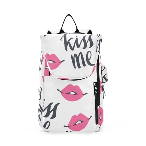 Yuiboo Tennisschläger-Tasche, niedlich, stabil, Valentinstag, Pfirsich-Lippenstift, Kiss Love, Tennisschläger-Tasche, hält 2 Schläger für Unisex-Erwachsene von Yuiboo