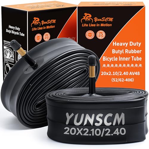 YunSCM 2-Pcs 20 Zoll 54/62-406 Verdickung Schlauch 20x2.10/2.40 AV48mm Schrader Ventil kompatibel 20 Zoll MTB 20x2.10 20x2.125 20x2.25 20x2.3 20x2.35 20x2.40 Rennrad Schläuche Fahrradschlauch YunSCM 2-Pcs 20 Zoll 54/62-406 Verdickung Schlauch 20x2.10/2.40 AV48mm Schrader Ventil kompatibel 20 Zoll MTB 20x2.10 20x2.125 20x2.25 20x2.3 20x2.35 20x2.40 Rennrad Schläuche Fahrradschlauch von YunSCM
