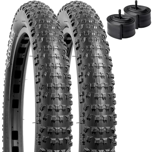 YunSCM 2er-Pack 20 Zoll Reifen 20x2.60 Mantel 66-406 und 2er-Pack 20 Zoll Schlauch 20x2.5/3.0 AV32mm Ventil kompatibel 20x2.50 20x2.60 20x7.0 20x2.80 Fahrradreifen und Schlauch YunSCM 2er-Pack 20 Zoll Reifen 20x2.60 Mantel 66-406 und 2er-Pack 20 Zoll Schlauch 20x2.5/3.0 AV32mm Ventil kompatibel 20x2.50 20x2.60 20x7.0 20x2.80 Fahrradreifen und Schlauch von YunSCM