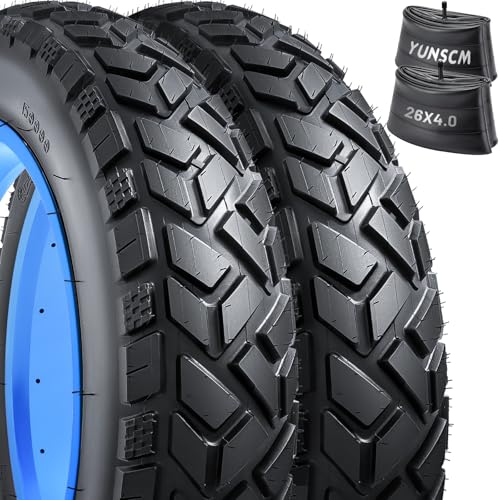 YunSCM 2er-Pack 26 Zoll E-Bike Reifen 26x4.0 Mäntel 102-559 Plus 2er-Pack 26 Zoll Schlauch 26x4.0/4.5 AV32mm Valve kompatibel 98/100-559 Mountain Bike 26x4.0 Electric Bike Reifen und schlauche YunSCM 2er-Pack 26 Zoll E-Bike Reifen 26x4.0 Mäntel 102-559 Plus 2er-Pack 26 Zoll Schlauch 26x4.0/4.5 AV32mm Valve kompatibel 98/100-559 Mountain Bike 26x4.0 Electric Bike Reifen und schlauche von YunSCM