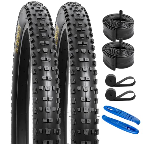 YunSCM 2er-Pack 29 Zoll Fahrradreifen 29X2.25 Mantel 57-622 und 2er-Pack 29'' Schlauch AV32mm Ventil kompatibel 29 Zoll Reifen 29X2.20 29X2.25 29X2.30 Fahrradreifen und Schläuche YunSCM 2er-Pack 29 Zoll Fahrradreifen 29X2.25 Mantel 57-622 und 2er-Pack 29'' Schlauch AV32mm Ventil kompatibel 29 Zoll Reifen 29X2.20 29X2.25 29X2.30 Fahrradreifen und Schläuche von YunSCM