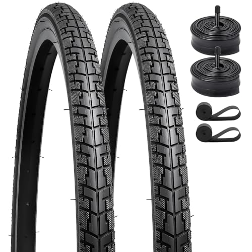 YunSCM 2er-Pack Faltbarer 24 Zoll Reifen 24x1 3/8 Mantel 37-540 und 2er-Pack 24 Zoll Schlauch 24X1 3/8 AV32mm Ventil kompatibel 24x1 3/8 Fahrradreifen und schlauche YunSCM 2er-Pack Faltbarer 24 Zoll Reifen 24x1 3/8 Mantel 37-540 und 2er-Pack 24 Zoll Schlauch 24X1 3/8 AV32mm Ventil kompatibel 24x1 3/8 Fahrradreifen und schlauche von YunSCM